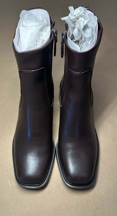 Franco Sarto Shoes - Franco Sarto Gavi Bootie Size 8.5 M Brown Leather